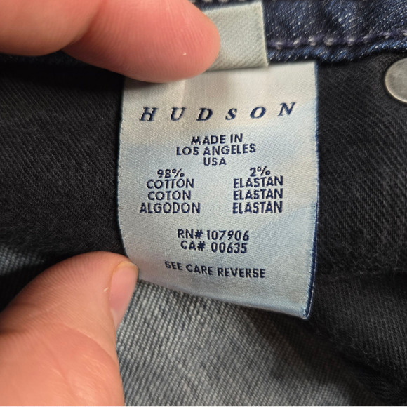 Hudson Jeans Dark Wash Signature Boot Cut Low Rise Womens Wide Leg Jeans Size 28 - Picture 8 of 11